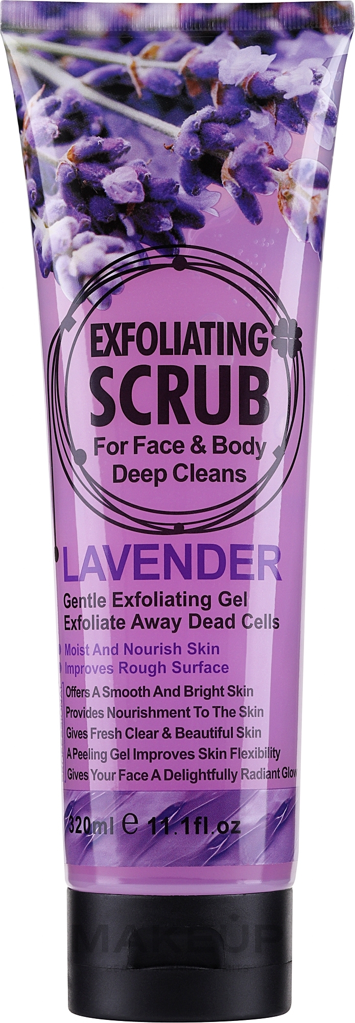 Скраб для обличчя й тіла "Лаванда" - Wokali Exfoliating Scrub Lavender — фото 320ml