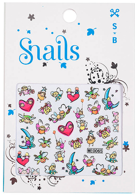 Наклейки для дизайну нігтів - Snails 3D Nail Stickers — фото N1