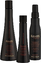 Набір - Phytorelax Laboratories Keratin Repair Intensive Hair Treatment Kit (shm/250ml + h/milk/100ml + h/spray/150ml) — фото N2