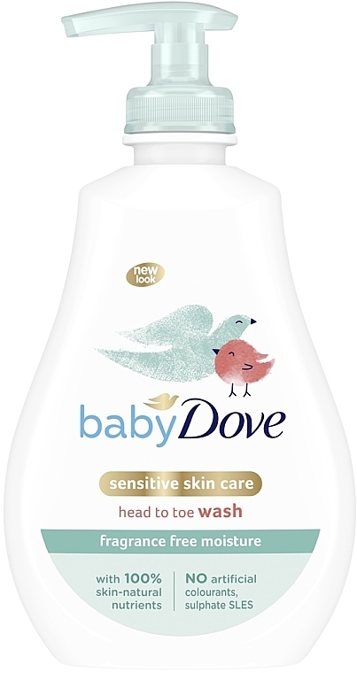 Гель для душу "Від маківки до п'яточок. Зволоження без запаху"  - Dove Baby Sensitive Moisture Head To Toe Wash