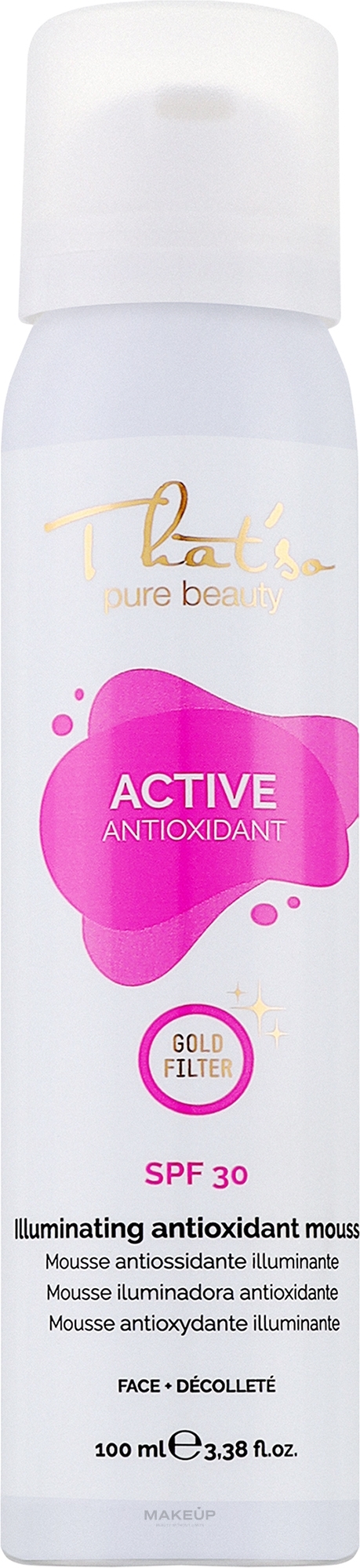 Пенка для лица и зоны декольте - That'So Spuma Active Antioxidant SPF30 — фото 100ml