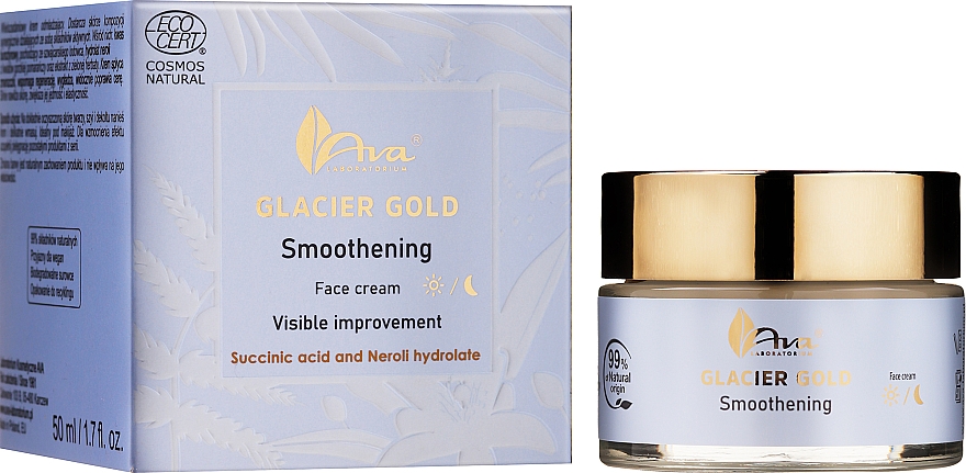 Розгладжувальний крем для обличчя - AVA Laboratorium Glacier Gold Smoothening Face Cream — фото N3