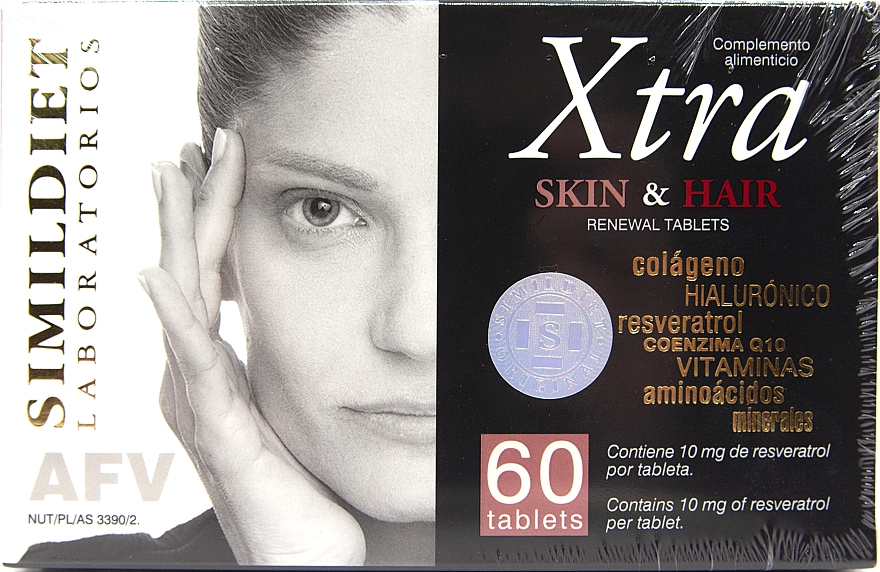Харчова добавка "Відновлення шкіри й волосся" - Simildiet Laboratorios Xtra Skin & Hair — фото N1