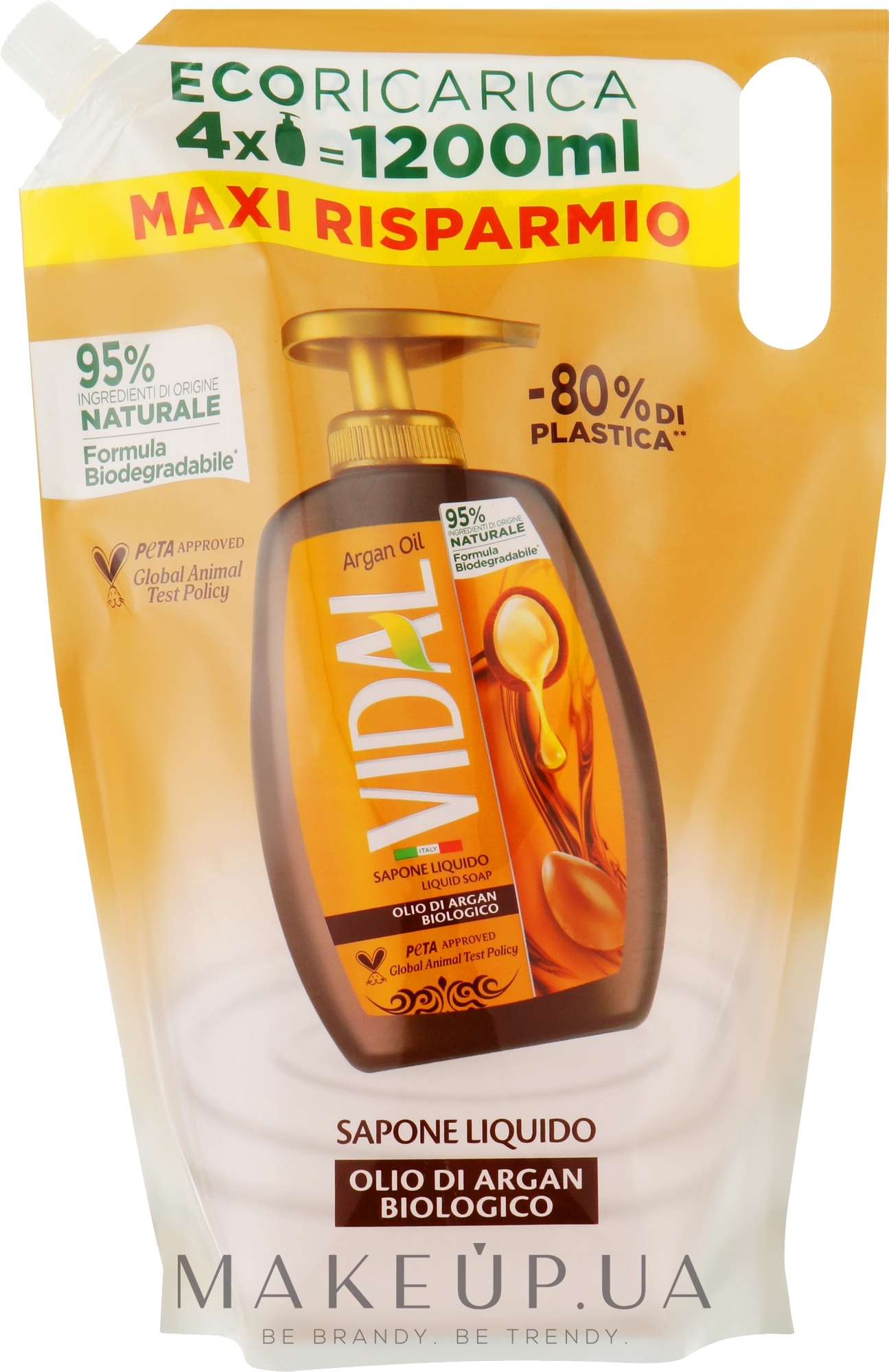 Жидкое мыло "Масло арганы" - Vidal Liquid Soap Argan (дой-пак) — фото 1200ml