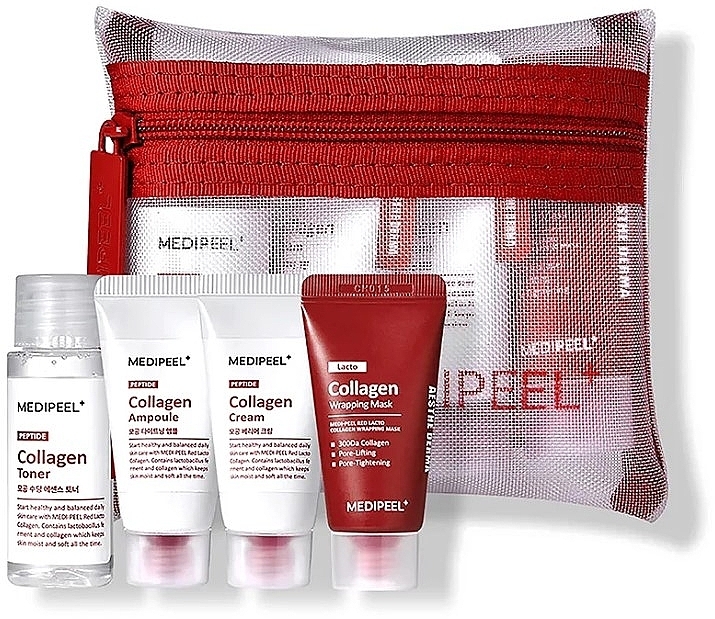 Набір для омолодження шкіри з колагеном, 5 продуктів - Medi-Peel Red Lacto Collagen Skin Care Trial Kit — фото N1