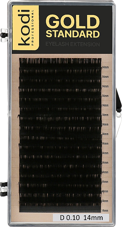 Накладные ресницы Gold Standart D 0.10 (16 рядов: 14 mm) - Kodi Professional — фото N1