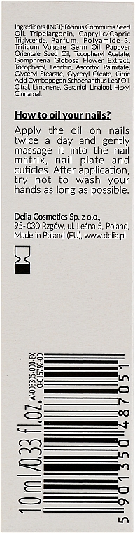 Укрепляющее масло для ногтей и кутикулы - Delia Cosmetics Bio Nail Oil — фото N3