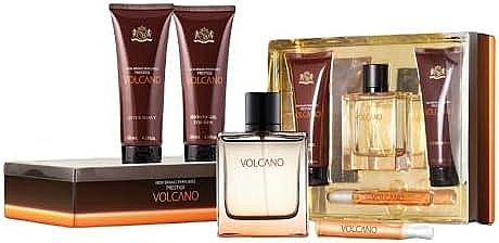 New Brand Prestige Volcano - Набор (edt/100ml + edt/15ml + sh/gel/130ml + ash/balm/130ml) — фото N1