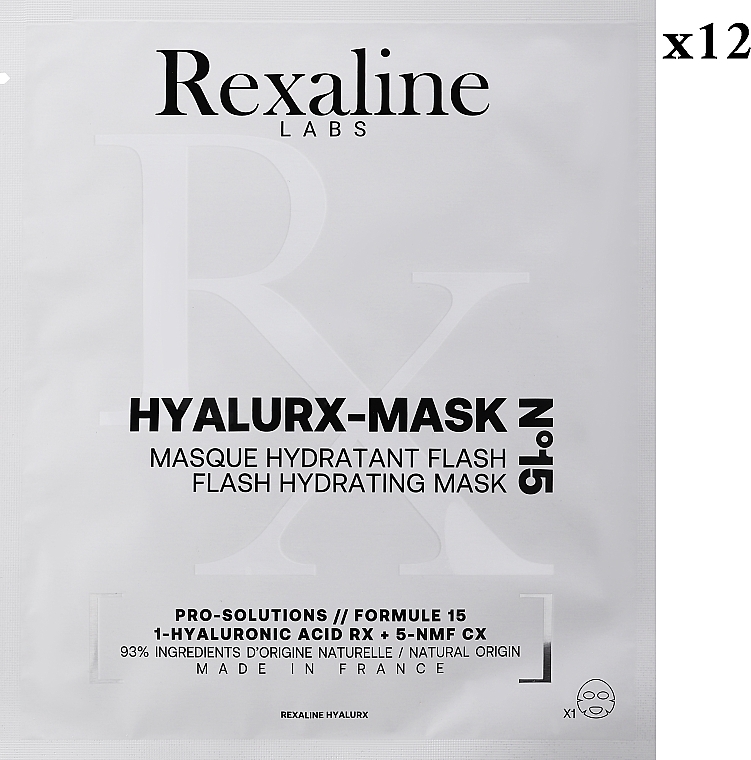 Зволожувальна маска для обличчя - Rexaline Hyalurx-Mask N15 Flash Hydrating Mask — фото N1