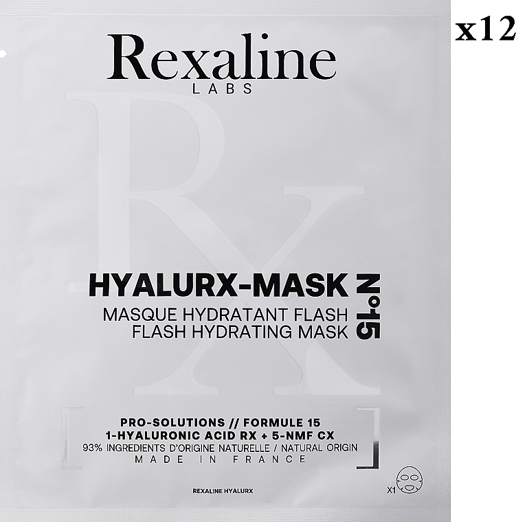 Увлажняющая маска для лица - Rexaline Hyalurx-Mask N15 Flash Hydrating Mask — фото N1