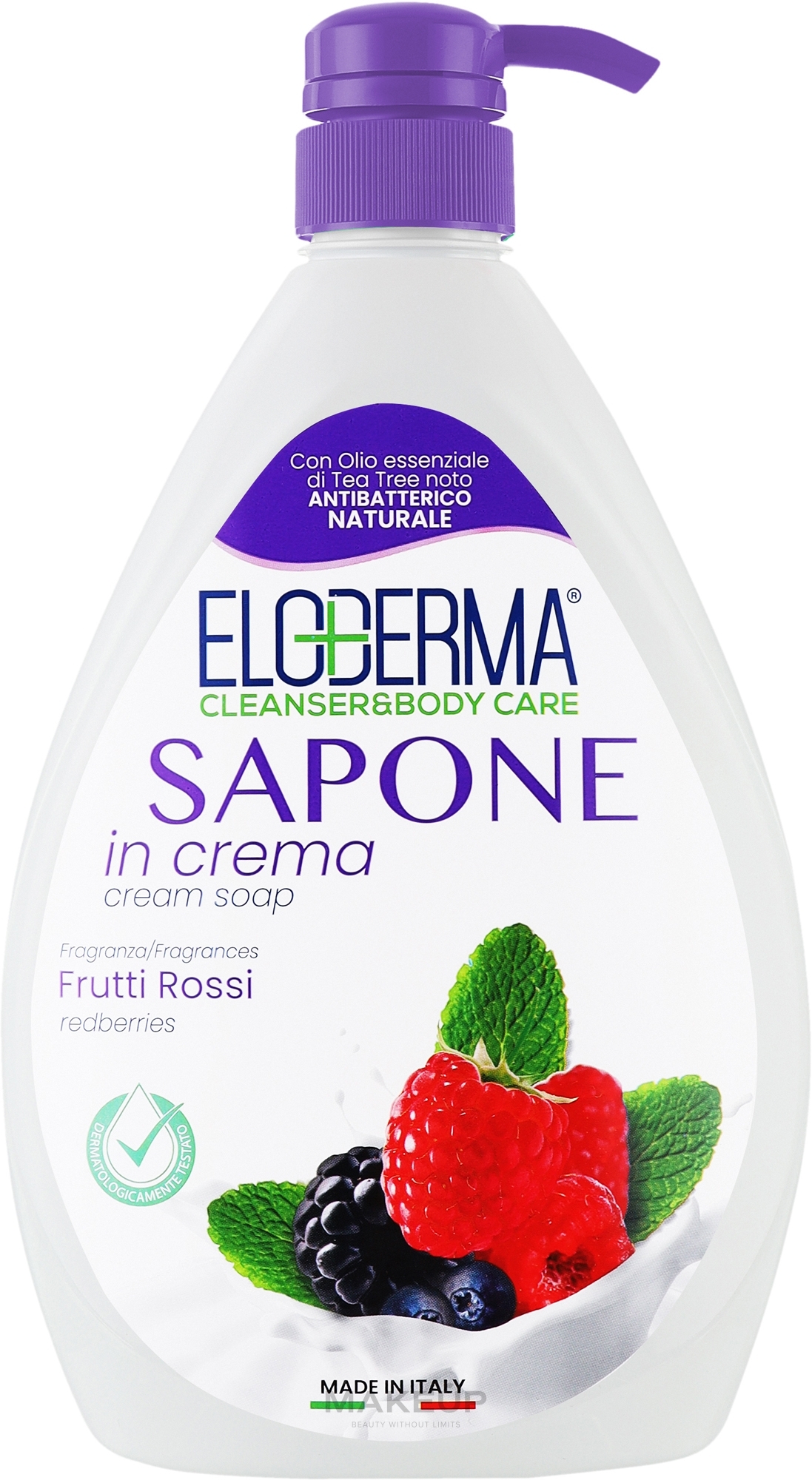 Крем-мыло для рук, тела и лица "Красные фрукты" - Eloderma Liquid Soap  — фото 1000ml