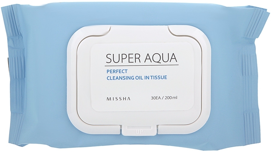 Очищающие салфетки для лица, 30шт - Missha Super Aqua Perfect Cleansing Oil In Tissue