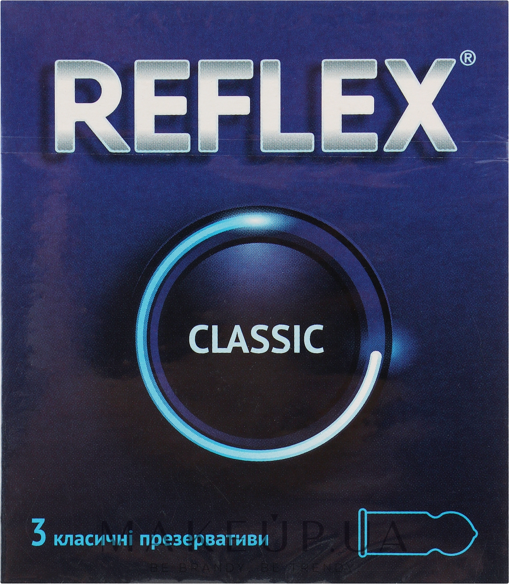 Презервативи латексні із силіконовою змазкою (класичні), 3 шт. - Reflex Classic — фото 3шт