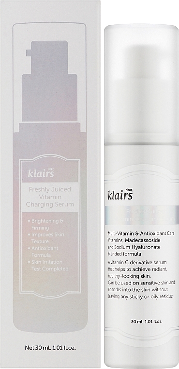 Вітамінна сироватка для обличчя - Klairs Freshly Juiced Vitamin Charging Serum — фото N2