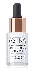 Духи, Парфюмерия, косметика Жидкий хайлайтер - Astra Make-Up Luminous Drops Liquid Lighting