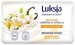 Крем-мыло "Жасмин и Ваниль" - Luksja Creamy & Soft Relaxing Jasmine & Vaniila Caring Bar Soap — фото N1