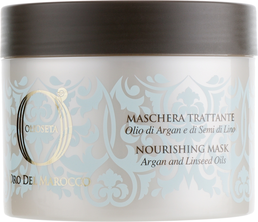 Поживна маска з маслом аргана і маслом насіння льону - Barex Italiana Olioseta Nourishing Mask — фото N1