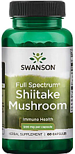 Пищевая добавка "Гриб шиитаке", 500 мг, 60 капсул - Swanson Shiitake Mushroom — фото N1