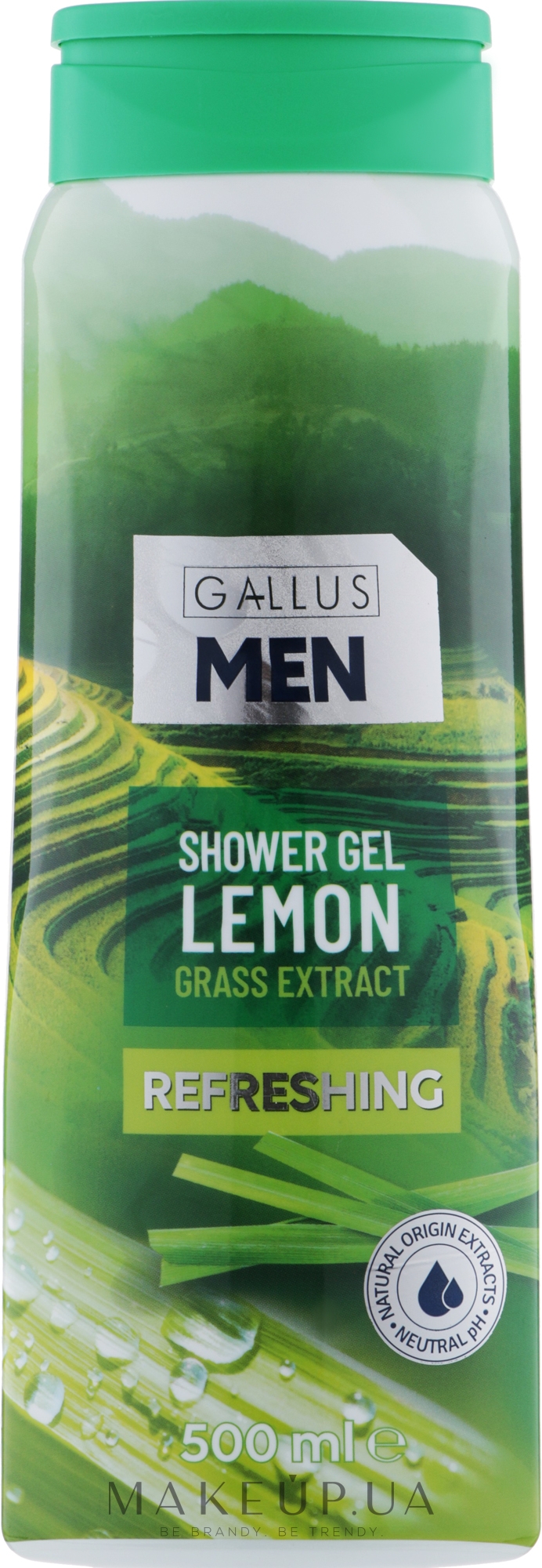 Гель для душа мужской "Лимон" - Gallus Men Lemon Grass Extract Shower Gel — фото 500ml