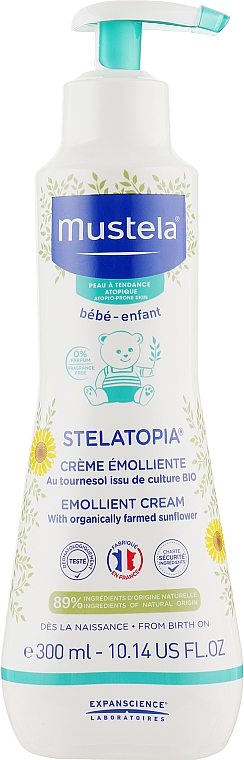 Крем для сухой и атопической кожи - Mustela Stelatopia Emollient Cream With Sunflower — фото N4