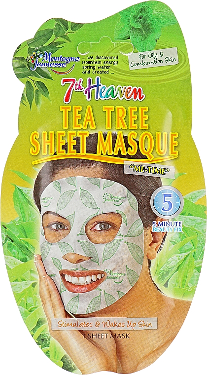 Тканинна маска - 7th Heaven Tea Tree Sheet Mask — фото N1