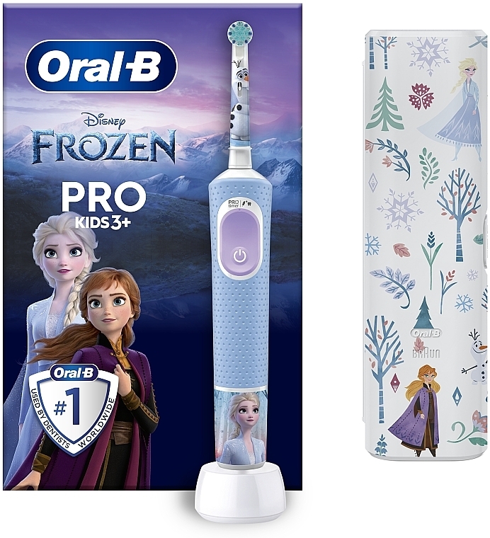 Набор - Oral-B Pro Kids Frozen Special Edition (tooth/brush/1pcs + case)