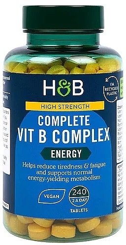 Пищевая добавка "Комплекс витаминов группы В" - Holland & Barrett High Strength Complete Vit B Complex — фото N4