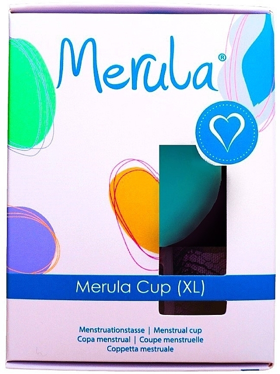 Менструальная чаша, XL, бирюзовая - Merula Menstrual Cup Limited Edition — фото N2
