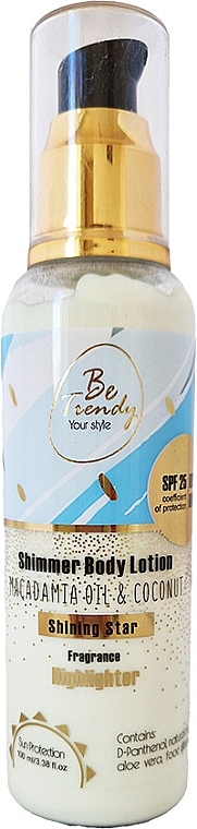 Лосьйон-шимер для тіла "Shining Star" - Be Trendy Shimmer Body Lotion — фото N1