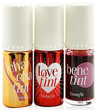 Набор - Benefit Lip Tints to Love Set (lip/tint/3x6ml) — фото N1