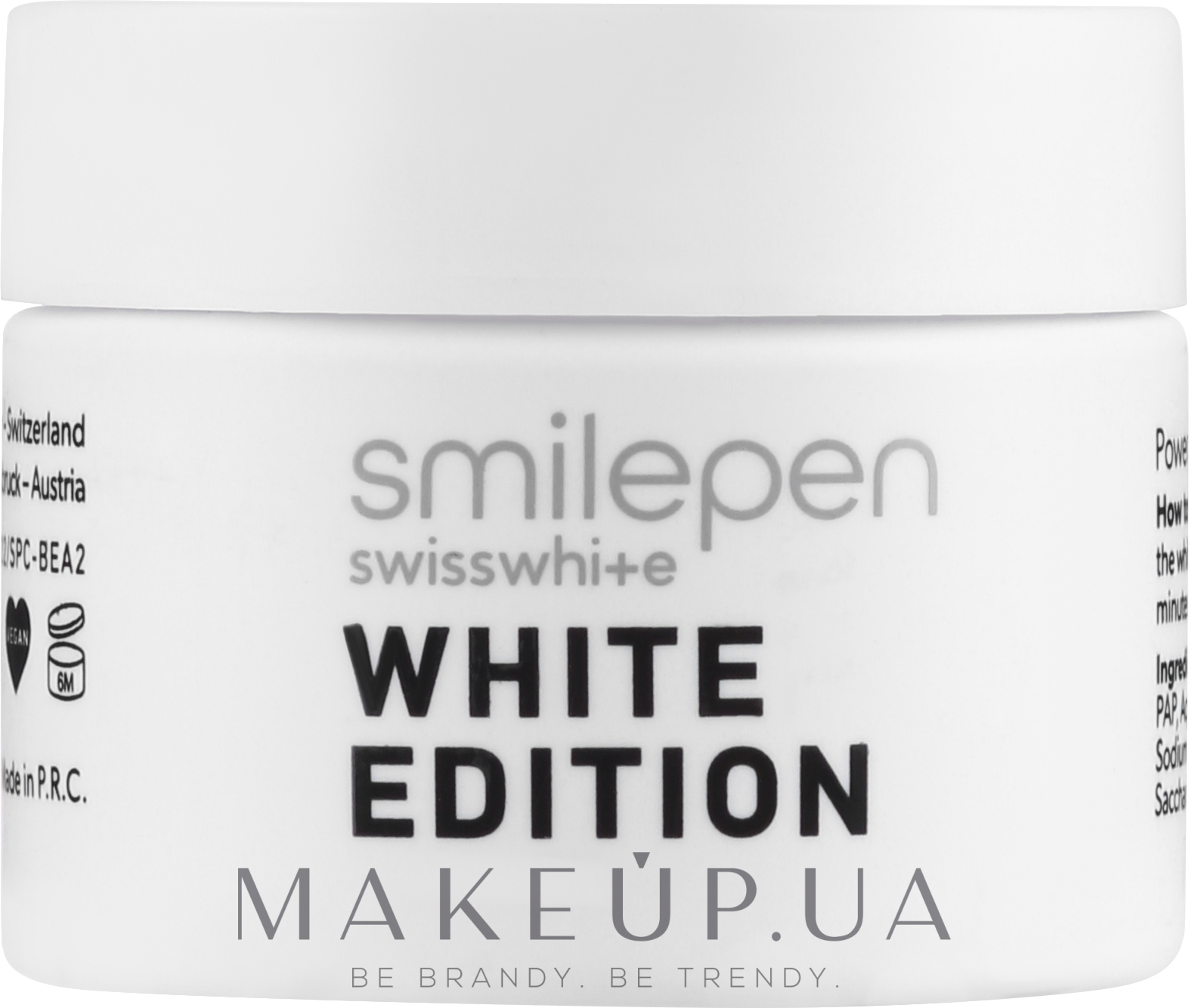 Отбеливающая пудра для зубов - SwissWhite Smilepen White Edition Natural  Teeth Whitening Powder: купить по лучшей цене в Украине | Makeup.ua