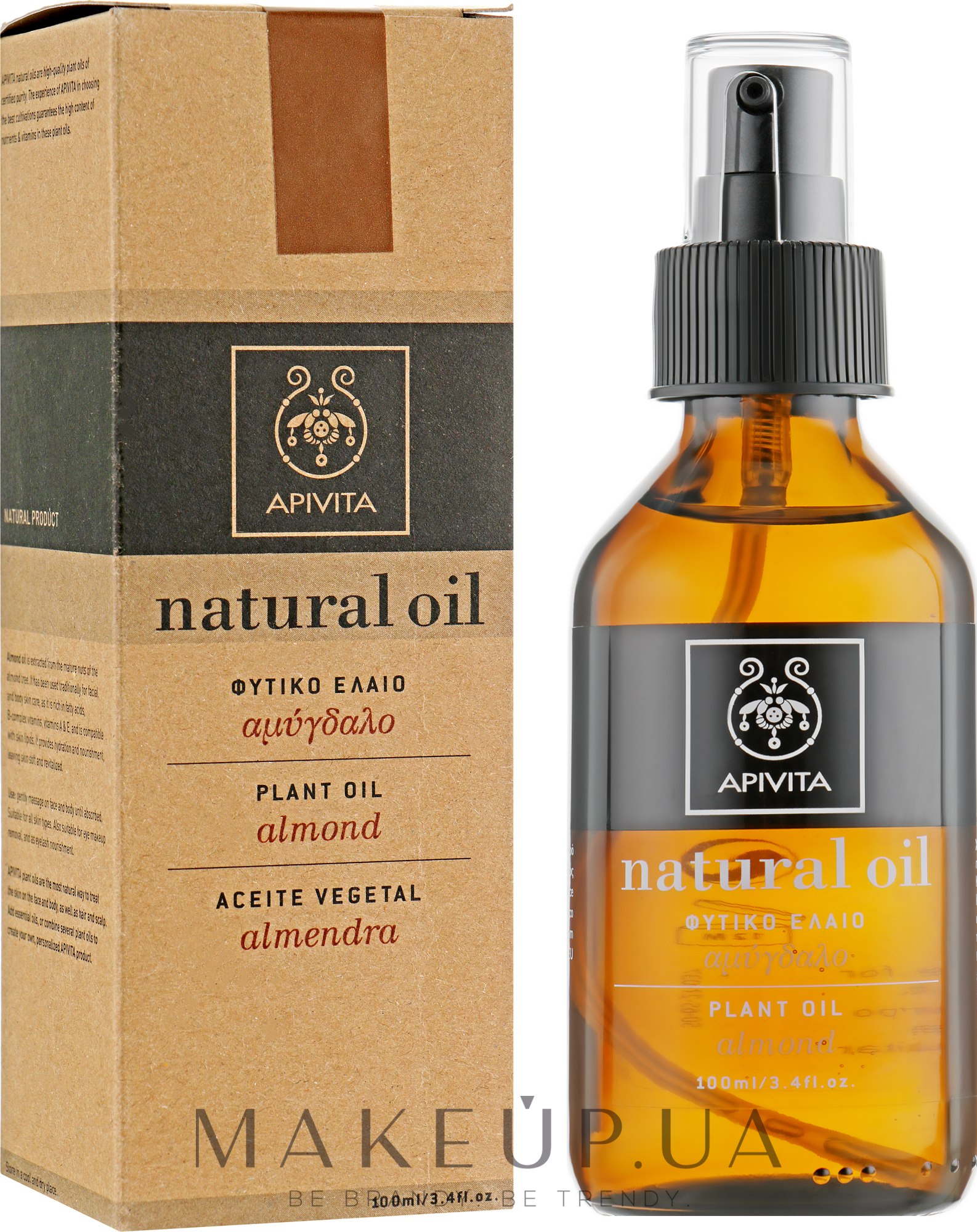 Натуральное масло миндаля - Apivita Aromatherapy Organic Almond Oil — фото 100ml