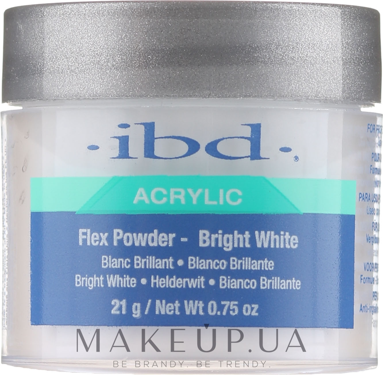 Акриловая пудра, ярко-белая - IBD Flex Powder Bright White — фото 21g