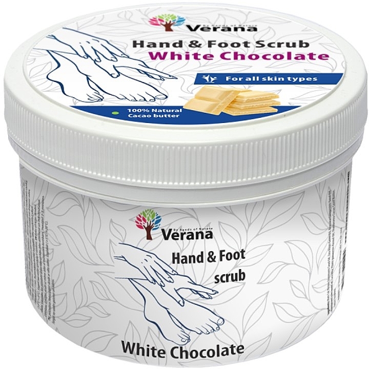 Скраб для рук та ніг "Білий шоколад" - Verana Hand & Foot Scrub White Chocolate — фото N1