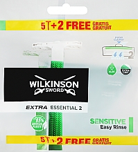 Парфумерія, косметика Одноразові станки, 5+2 шт. - Wilkinson Sword Extra 2 Essential Sensitive