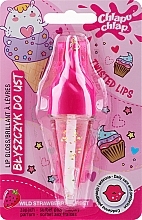 Парфумерія, косметика Блиск для губ у формі ріжка морозива, полуничний сорбет - Chlapu Chlap Wild Strawberry Sorbet Lip Gloss