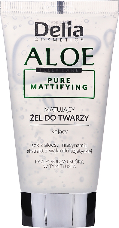 Матувальний гель для обличчя з алое - Delia Cosmetics Aloe Jelly Care Pure Mattifying — фото N1
