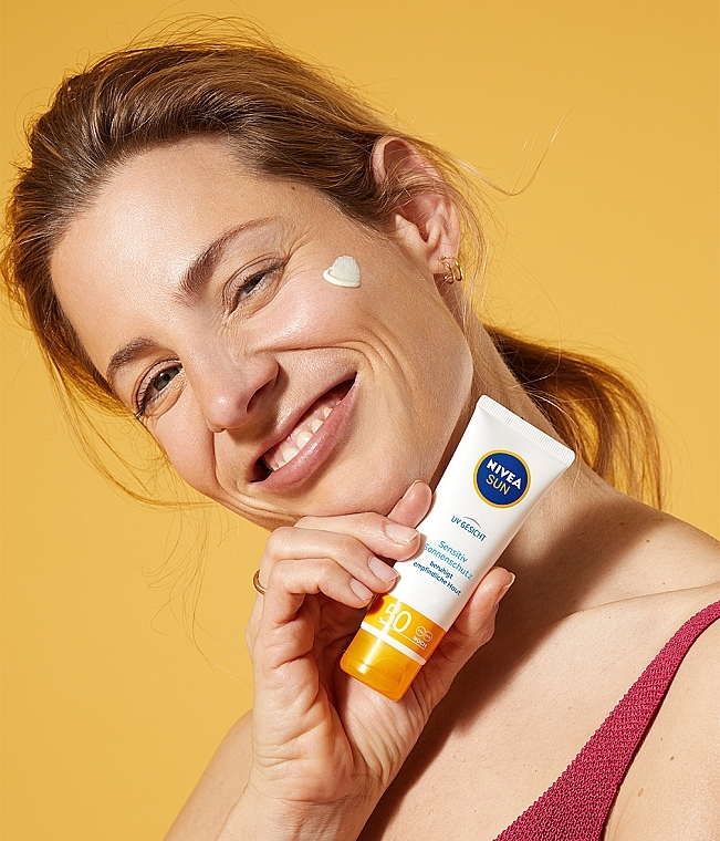 Солнцезащитный крем для лица, для чувствительной кожи - NIVEA Sun Sensitive Skin SPF50 High — фото N5