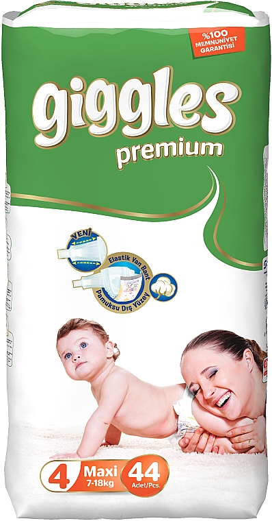 Подгузники Giggles Premium Jumbo Packs Maxi (7-18кг) 44шт - Giggles — фото N2