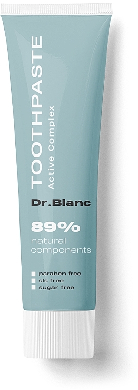 УЦЕНКА Зубная паста укрепляющая "Active Complex" - Dr.Blanc Toothpaste Blue * — фото N2
