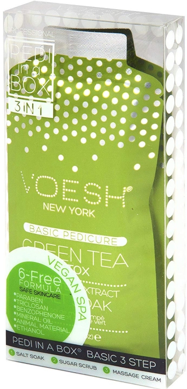 Набір для педикюру "Зелений чай" - Voesh Pedi In A Box Deluxe Pedicure Green Tea — фото N1