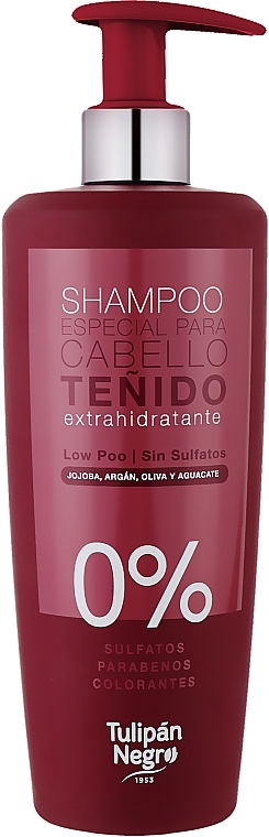 Шампунь безсульфатный Low Poo S.S. для окрашенных волос - Tulipan Negro Sampoo — фото N1