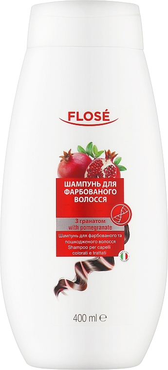 Шампунь для фарбованого та пошкодженого волосся з гранатом - Flose Colored Hair Shampoo With Pomegranate