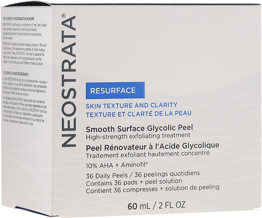 Пилинг для ежедневного использования - NeoStrata Resurface Smooth Surface Daily Peel (peel/60ml + pads/36pc) — фото N1