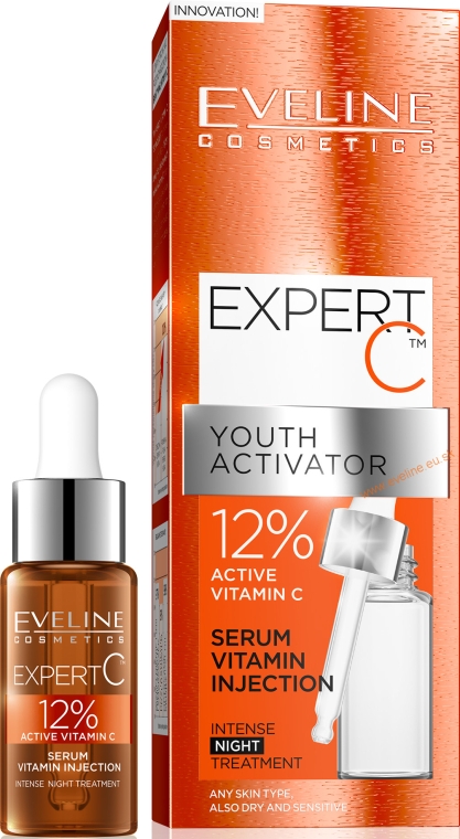 Сироватка для обличчя - Eveline Cosmetics Expert С Youth Activator Serum Vitamin Injection