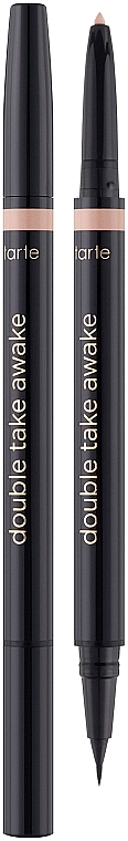 Двухсторонняя подводка - Tarte Cosmetics Double Take Awake Micro Liquid Liner & Brightener — фото N1