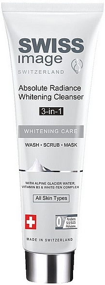 Скраб-маска для лица - Swiss Image Whitening Care Absolute Radiance Whitening 3in1 Face Wash Scrub & Mask — фото N1