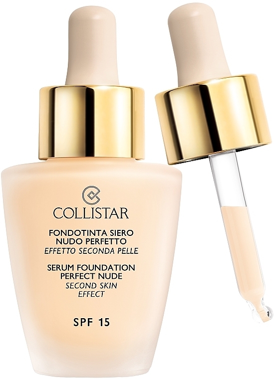 УЦІНКА Тональний крем - Collistar Serum Foundation Perfect Nude Second Skin Effect SPF 15 * — фото N1