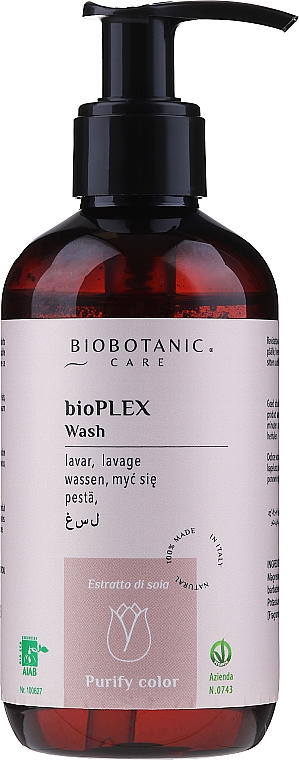 Восстанавливающий шампунь для волос - BioBotanic bioPLEX Soybean Extract Purify Color Wash — фото N1
