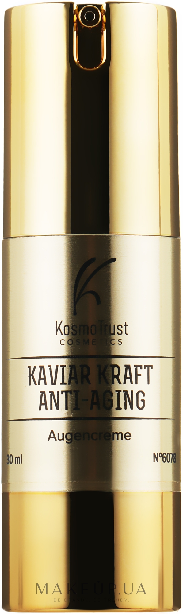 Крем для очей з екстрактом чорної ікри і золотом - KosmoTrust Cosmetics Anti-Aging Kaviar Kraft Augencreme — фото 30ml